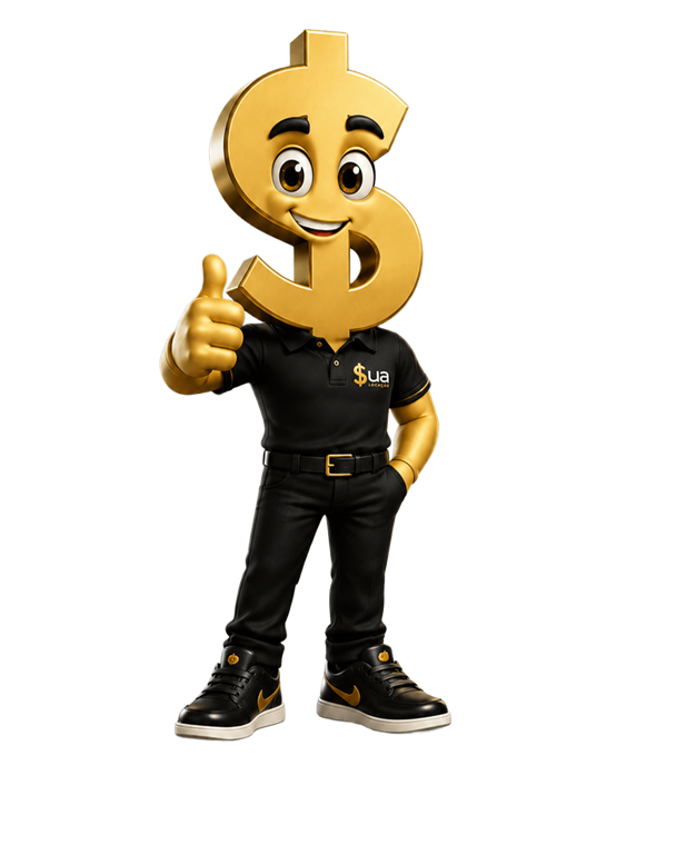 Juninho, o mascote da $ua Locação